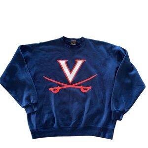 Vintage Virginia Cavaliers Soffe Mens Extra Large Blue  Crewneck Pullover